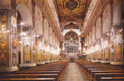 The interior of the Cathedral dedicated to St. Andrew at Amalfi