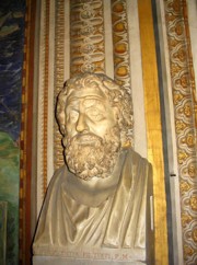 Bust in the Gallery of maps 