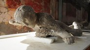 Plaster cast of a Pompeian citizen
