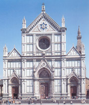 The facade of Santa Croce in Florence