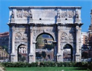 The arch of Constantine in the Roman Forum