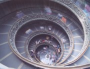 The helicoidal staircase at the Vatican Museums by Giuseppe Momo