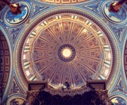 The inside view of the dome of St. Peter's