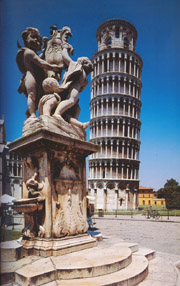 The leaning tower in Pisa