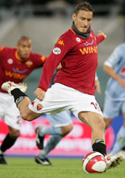 Francesco Totti, the captain of Roma football club