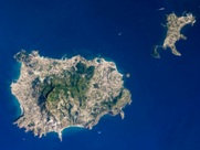 Satellite view of the island of Ischia 