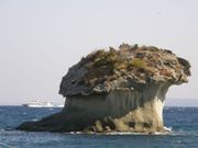 The famous mushroom-shaped rock of Ischia 