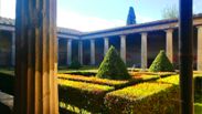 House with garden in Pompeii ruins