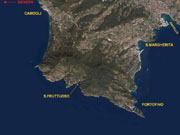 Map of Portofino and Santa Margherita Ligure area