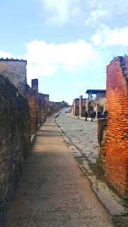 Example of old road in Pompeii ruins