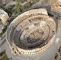 Aerial view of the Coliseum, symbol of Rome